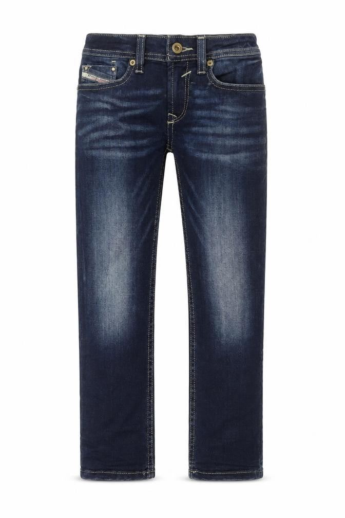 Diesel Girls Blue Straight Jeans Size 6 Years Regular Stretch Denim