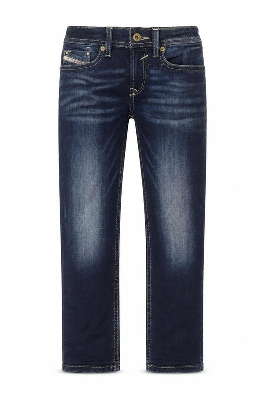 Diesel Girls Blue Straight Jeans Size 6 Years Regular Stretch Denim