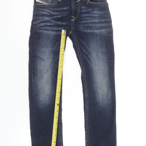 Diesel Girls Blue Straight Jeans Size 6 Years Regular Stretch Denim