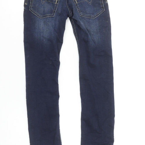 Diesel Girls Blue Straight Jeans Size 6 Years Regular Stretch Denim