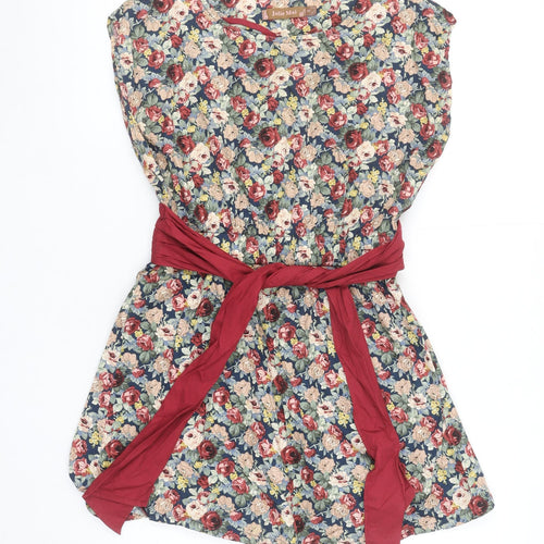 Jolie Moi Womens Multicoloured Floral Tunic Blouse Size 8