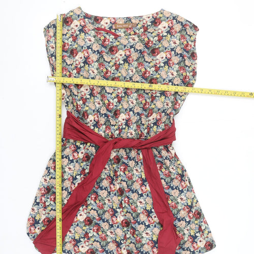 Jolie Moi Womens Multicoloured Floral Tunic Blouse Size 8