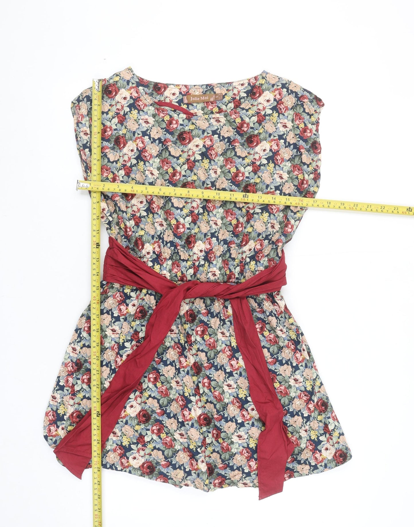Jolie Moi Womens Multicoloured Floral Tunic Blouse Size 8