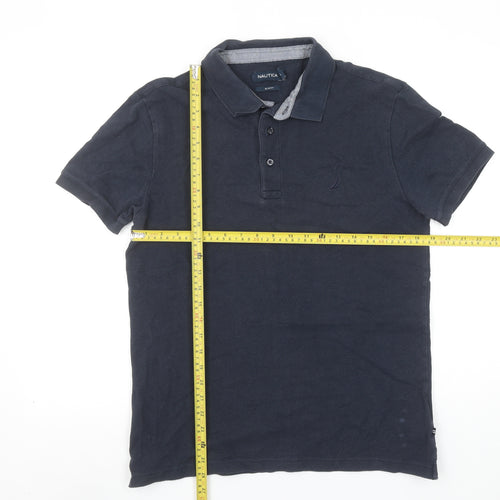 Nautica Men's Blue Slim Fit Short Sleeve Polo Shirt Size L