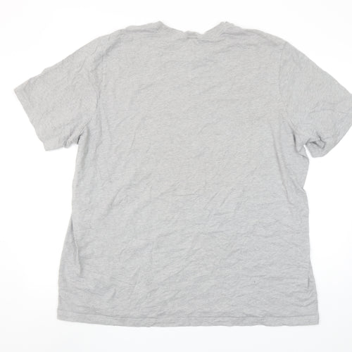 Adidas Men's Grey 2XL Classic Crew Neck Logo T-Shirt
