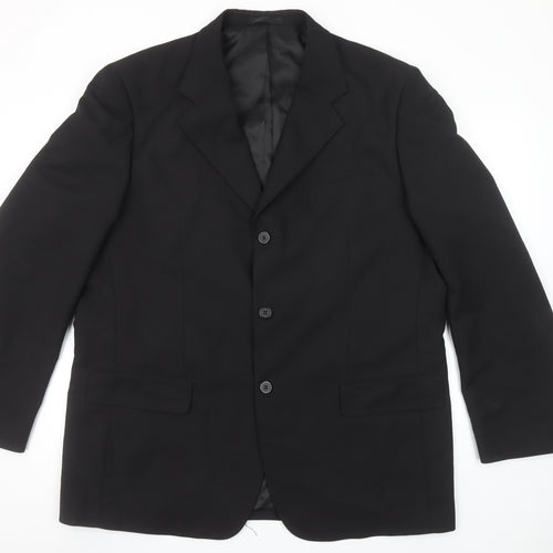 Cedarwood State Men's Black 46 Regular Fit Classic Blazer Jacket