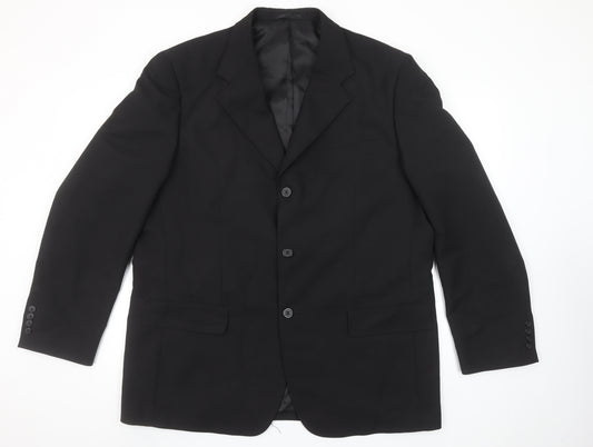 Cedarwood State Men's Black 46 Regular Fit Classic Blazer Jacket
