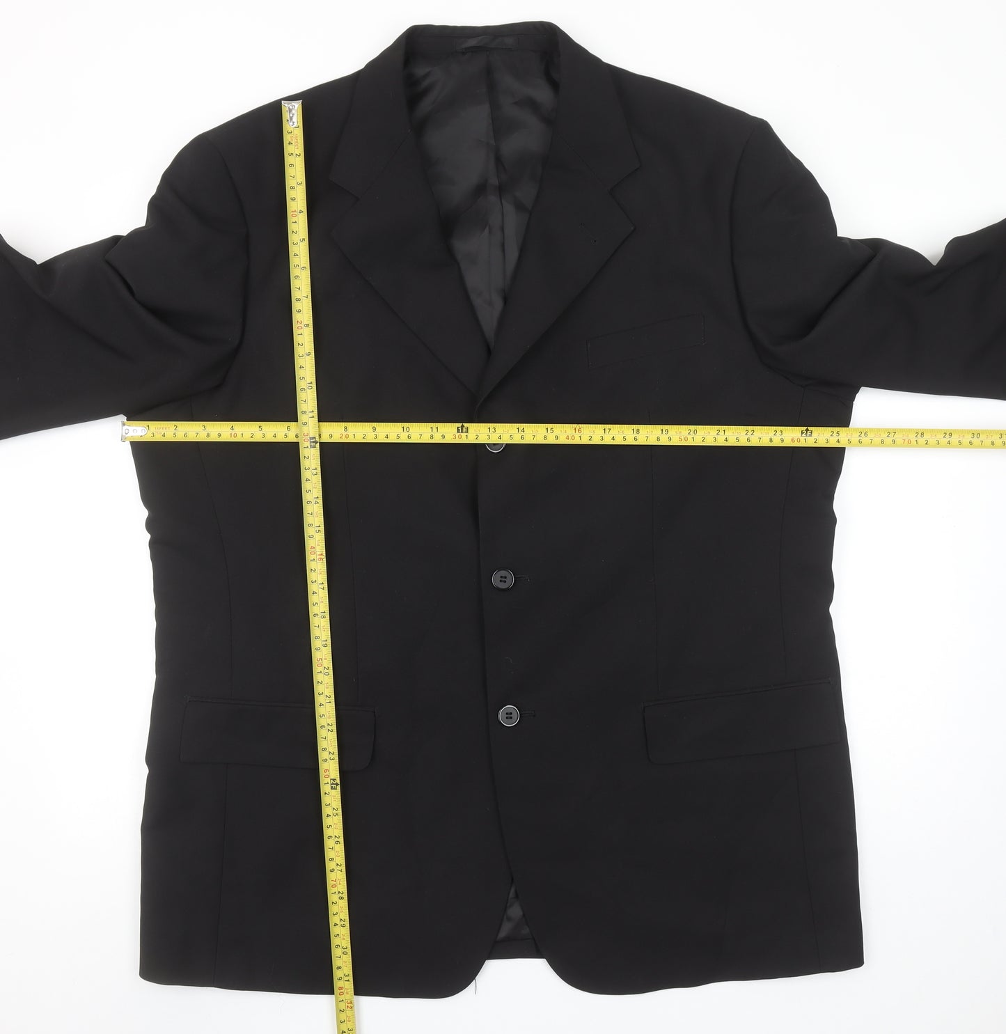 Cedarwood State Men's Black 46 Regular Fit Classic Blazer Jacket