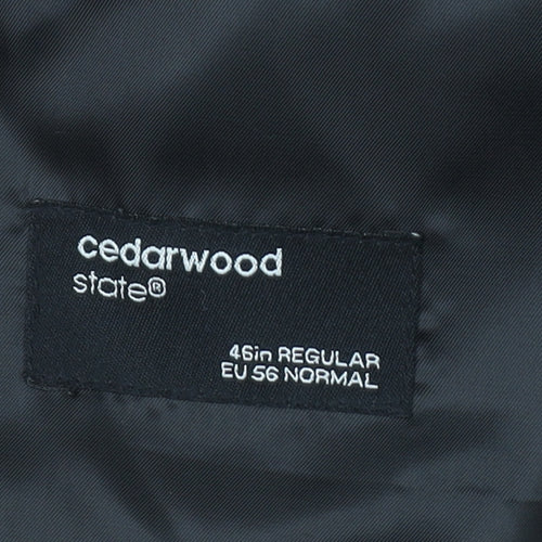 Cedarwood State Men's Black 46 Regular Fit Classic Blazer Jacket