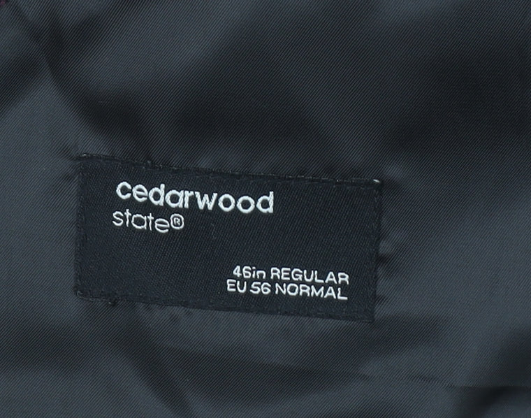 Cedarwood State Men's Black 46 Regular Fit Classic Blazer Jacket