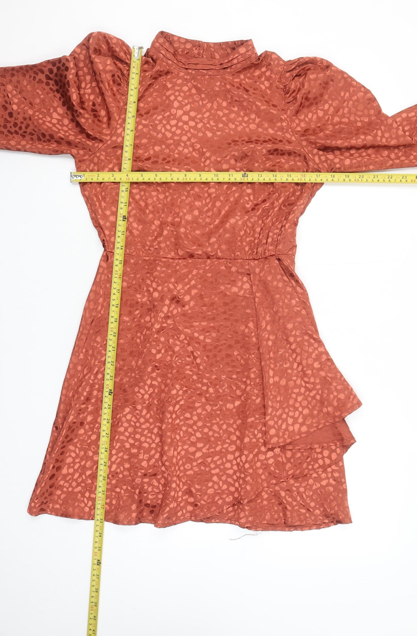 ASOS Women’s Brown Animal Print Wrap Mini Dress Size 10