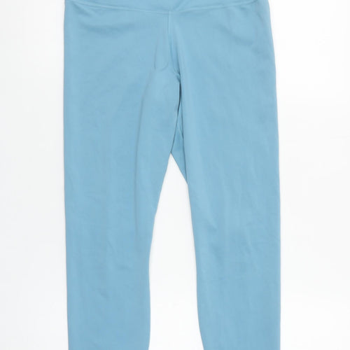 Nike Women's Blue Dri-FIT Leggings Medium Slim Fit Activewear