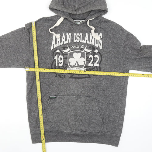 Traditional Craftwear Grey Aran Islands Womens L Pullover Hoodie