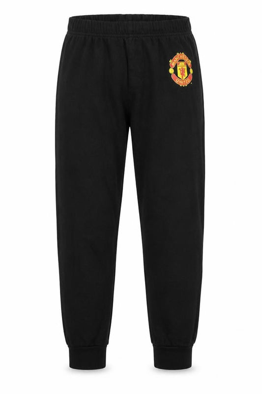 Manchester United Boys Black Cotton Pyjama Pants Age 6-7 Years