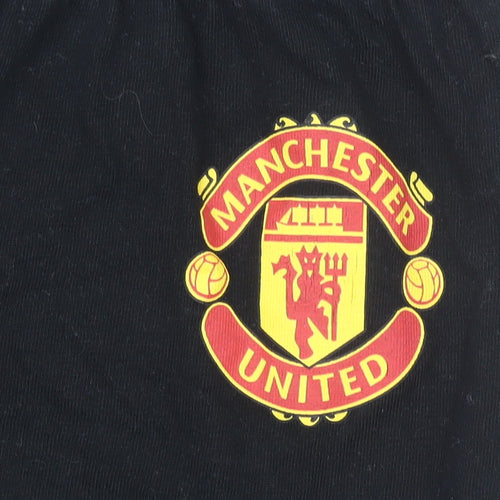 Manchester United Boys Black Cotton Pyjama Pants Age 6-7 Years