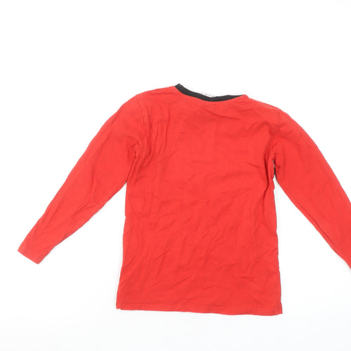 Manchester United Boys Red Long Sleeve Pyjama Top 6-7 Years Cotton Sportswear