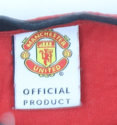 Manchester United Boys Red Long Sleeve Pyjama Top 6-7 Years Cotton Sportswear