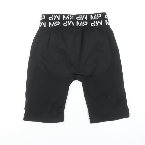 MP Women's Black Medium Athletic Shorts with Stretch Waist