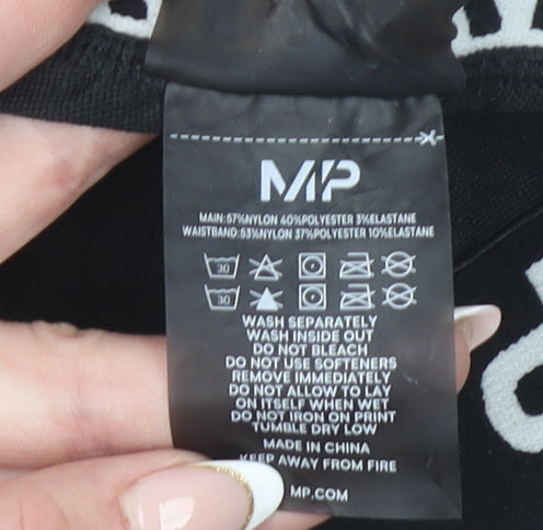 MP Women's Black Medium Athletic Shorts with Stretch Waist