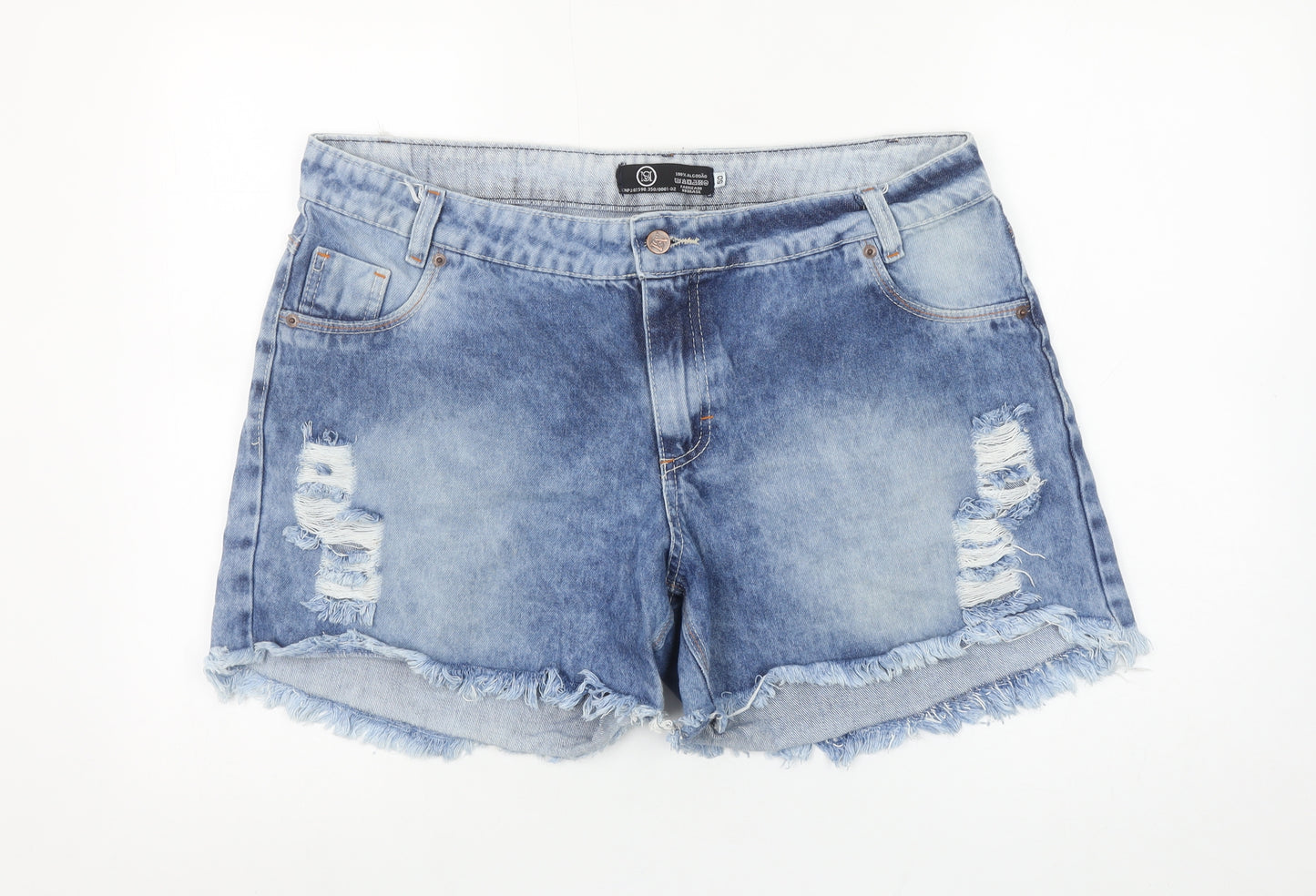 SM Jeans Womens Blue Cut-Off Denim Shorts Size 22 Casual Summer