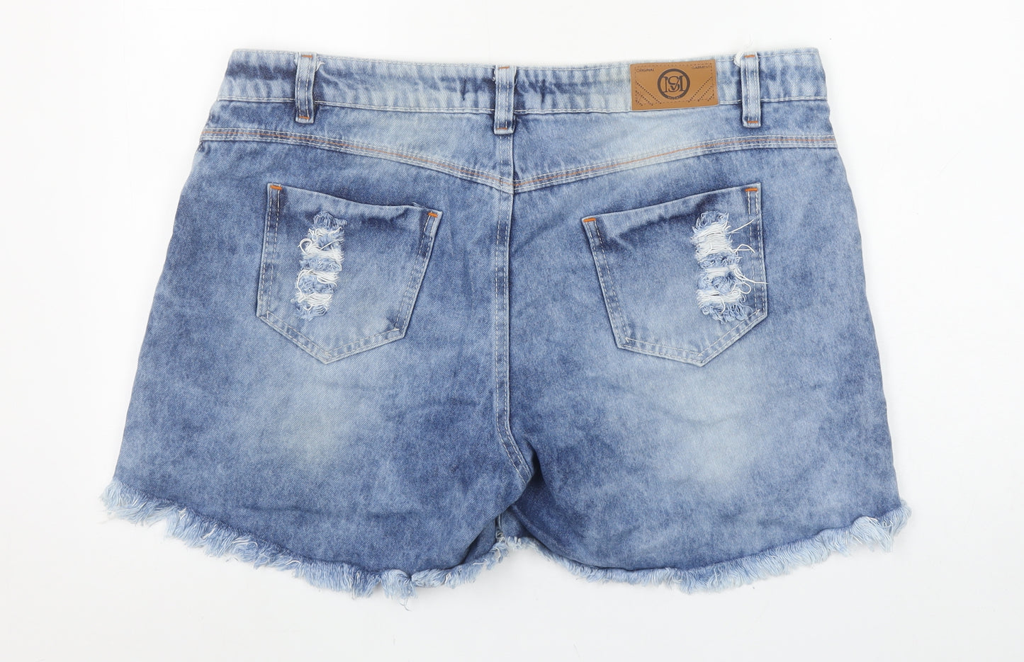 SM Jeans Womens Blue Cut-Off Denim Shorts Size 22 Casual Summer