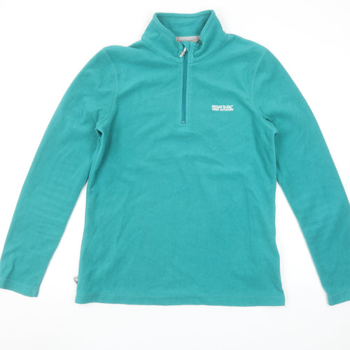 Regatta Great Outdoors Women's Teal Fleece 1/4 Zip Sweatshirt UK 12