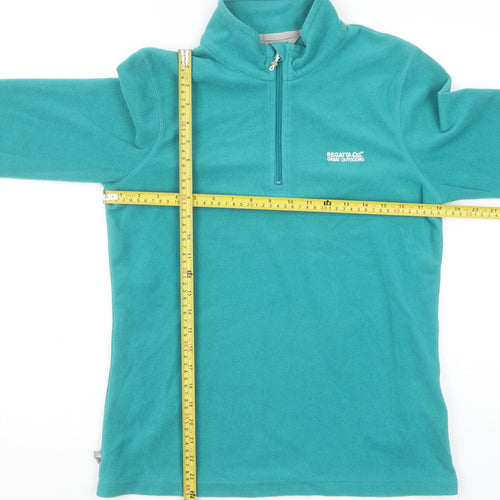 Regatta Great Outdoors Women's Teal Fleece 1/4 Zip Sweatshirt UK 12