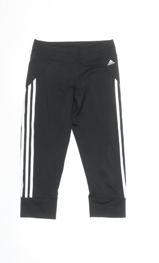 Adidas Womens Black Capri Leggings Climalite Stretch Size M