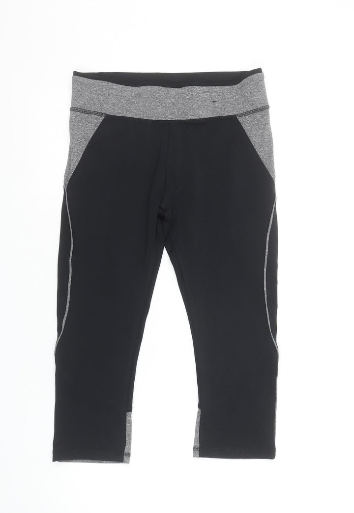 Atmosphere Women’s Black Grey Capri Workout Leggings Size 10