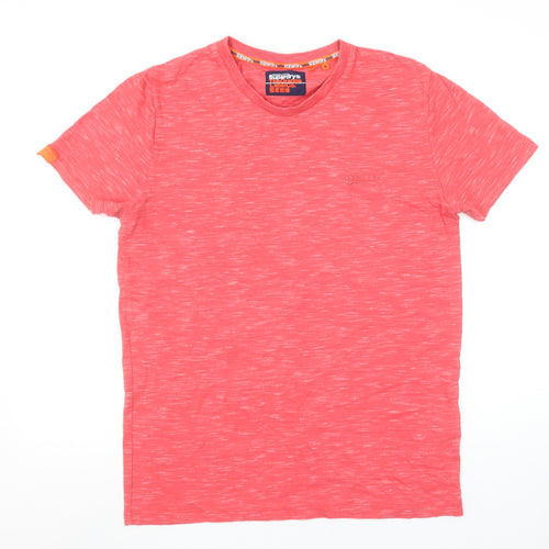 Superdry Men's Red Crew Neck Short Sleeve T-Shirt Size M