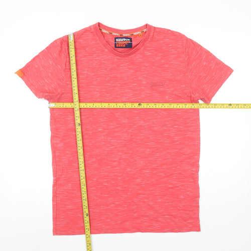 Superdry Men's Red Crew Neck Short Sleeve T-Shirt Size M