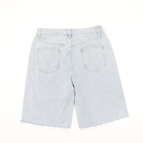 PrettyLittleThing Women Blue Size 10 High Rise Denim Bermuda Shorts
