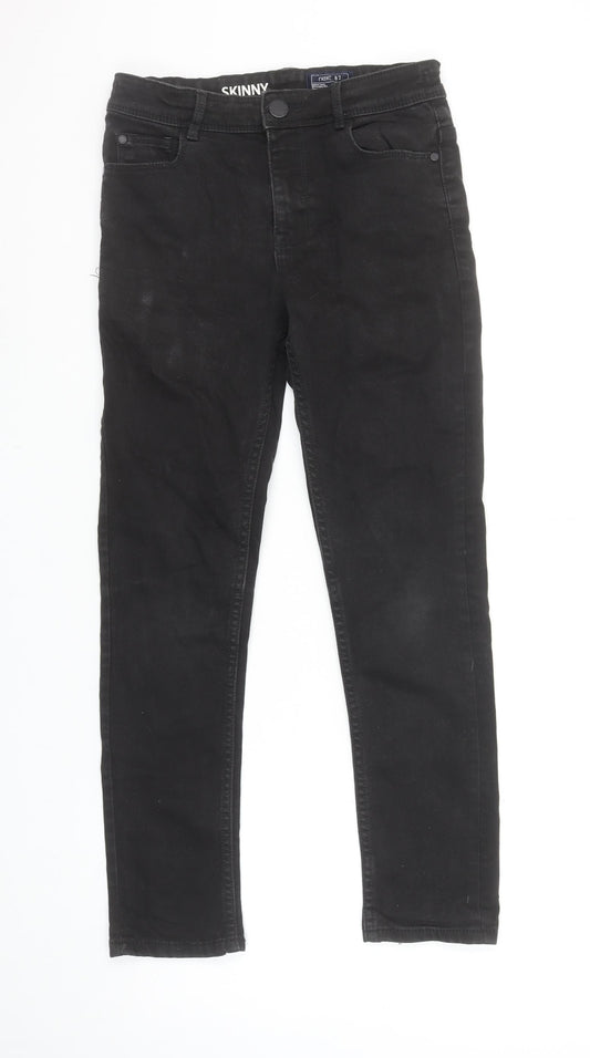 Next Boys Black Skinny Jeans Age 12 Years Stretch Denim Casual Wear