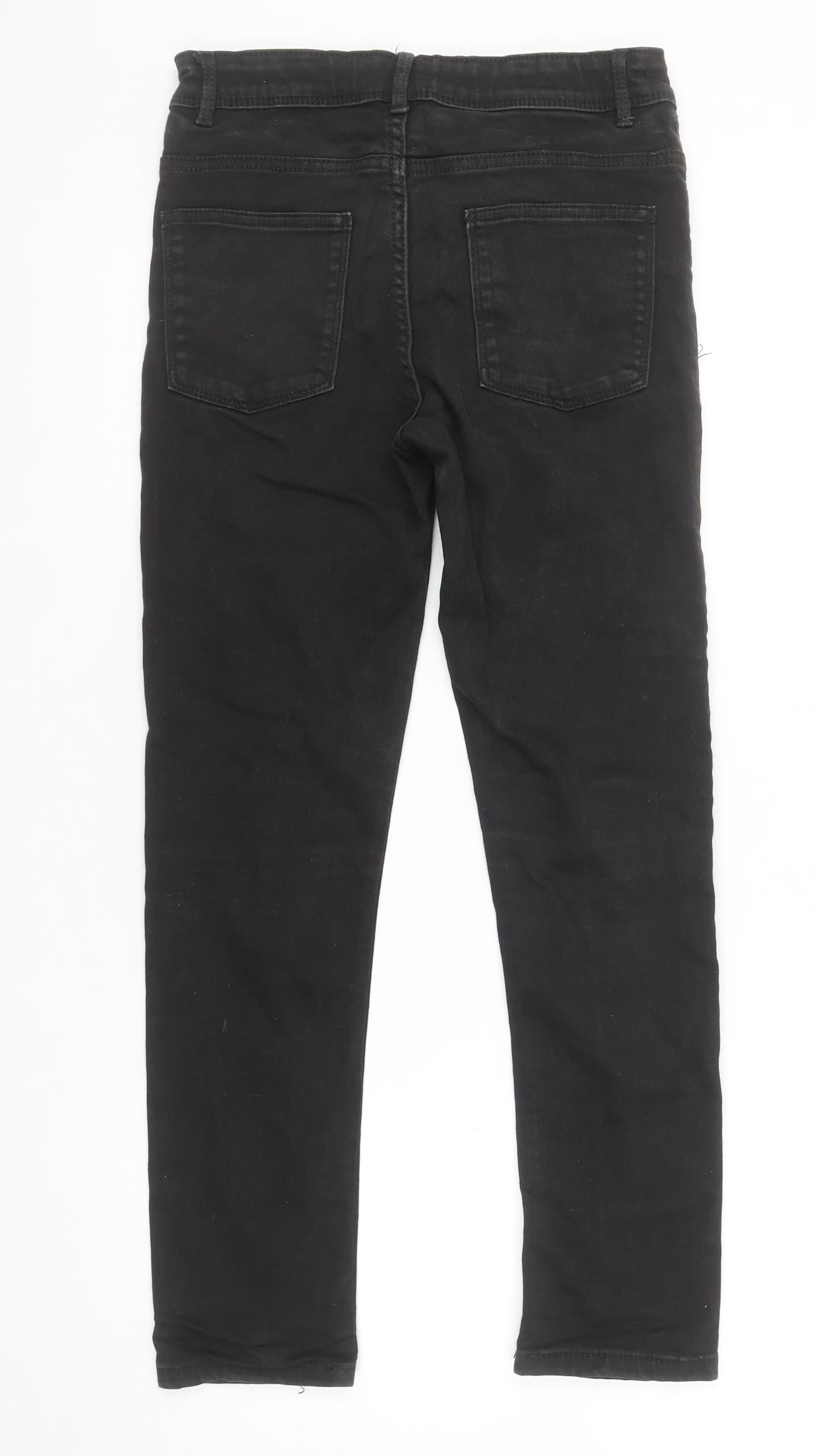 Next Boys Black Skinny Jeans Age 12 Years Stretch Denim Casual Wear