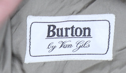 Burton by Van Gils Men's Beige Check Wool Blazer Size 44 Classic Jacket