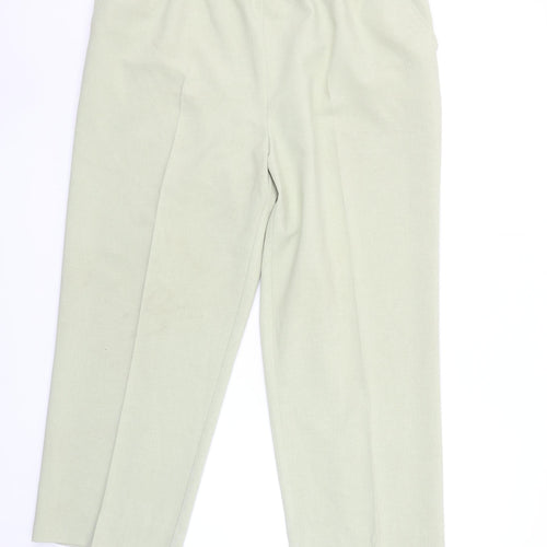Westerlind Women’s Beige Elastic Waist Straight Trousers Size 14