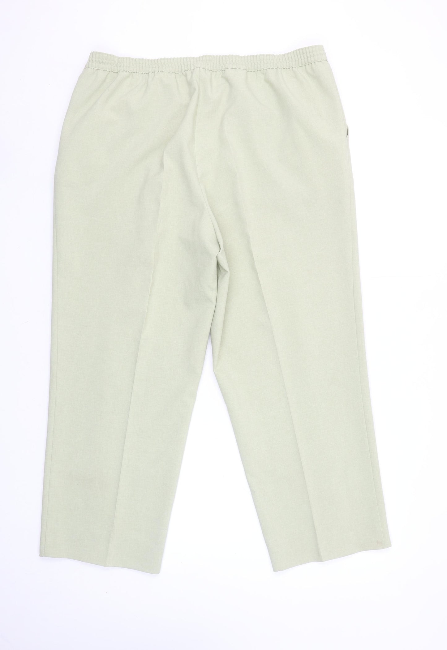 Westerlind Women’s Beige Elastic Waist Straight Trousers Size 14