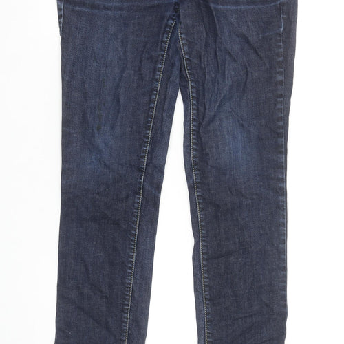 Benetton Womens Blue Straight Denim Jeans Size 30W Classic Fit