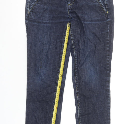 Benetton Womens Blue Straight Denim Jeans Size 30W Classic Fit