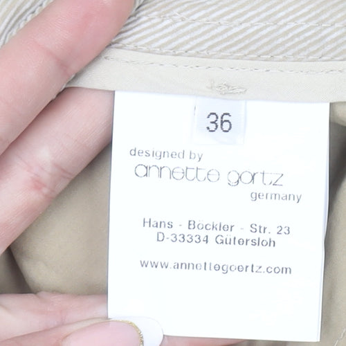 Annette Görtz Women’s Beige Chino Corduroy Trousers Size 8