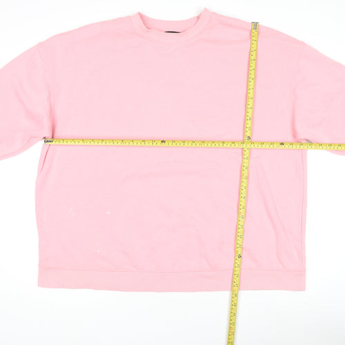 Dunnes Stores Women Pink Crew Neck Fleece Pullover Jumper Size 20