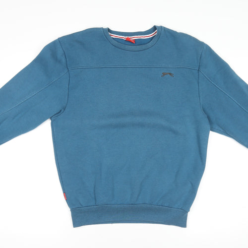 Slazenger Boys Blue Crew Neck Pullover Jumper 13 Years H158cm