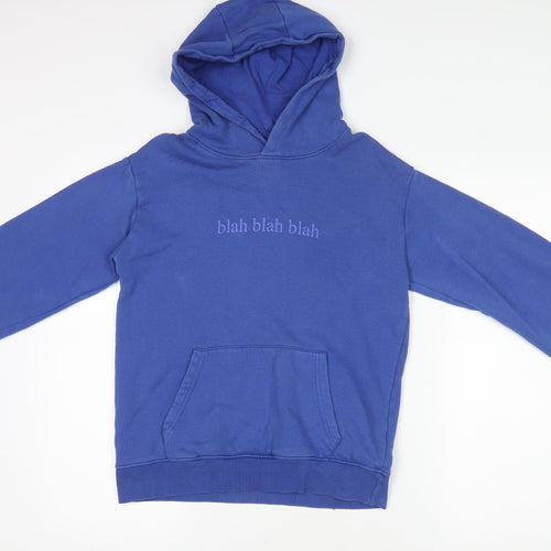 Leigh Tucker Willow Girls Blue Hooded Pullover Jumper - Size 10-11 Years