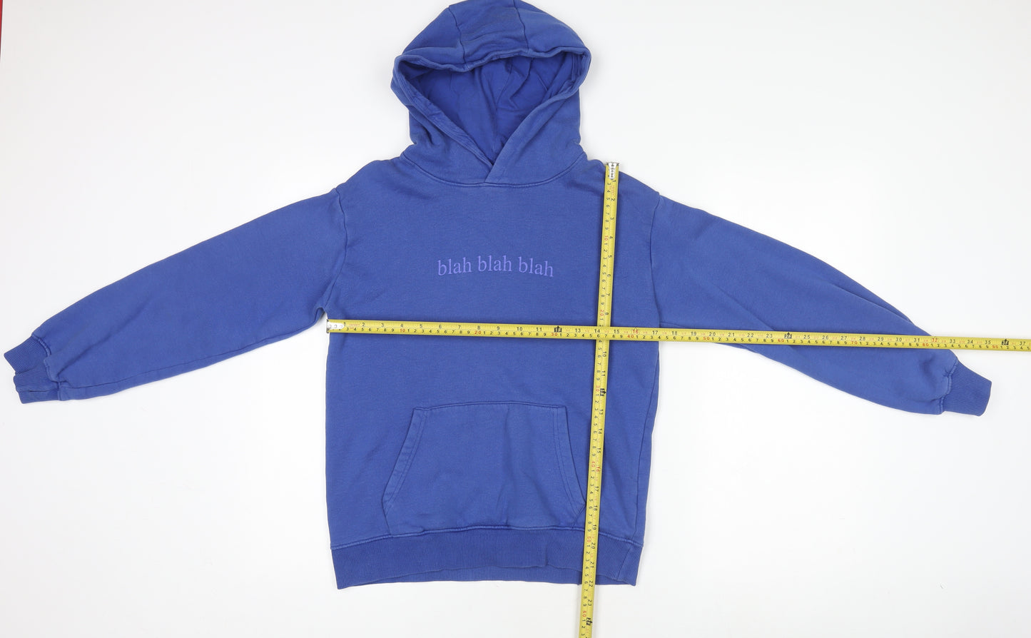 Leigh Tucker Willow Girls Blue Hooded Pullover Jumper - Size 10-11 Years