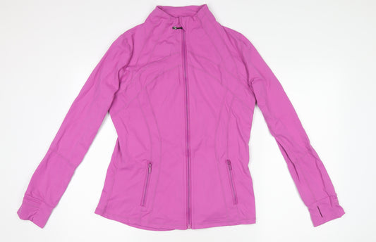 Powercut Womens Pink UK 14 Slim Fit Lightweight Activewear Track Jacket
