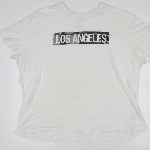Primark Men’s White Los Angeles Regular Fit 2XL Graphic T-Shirt