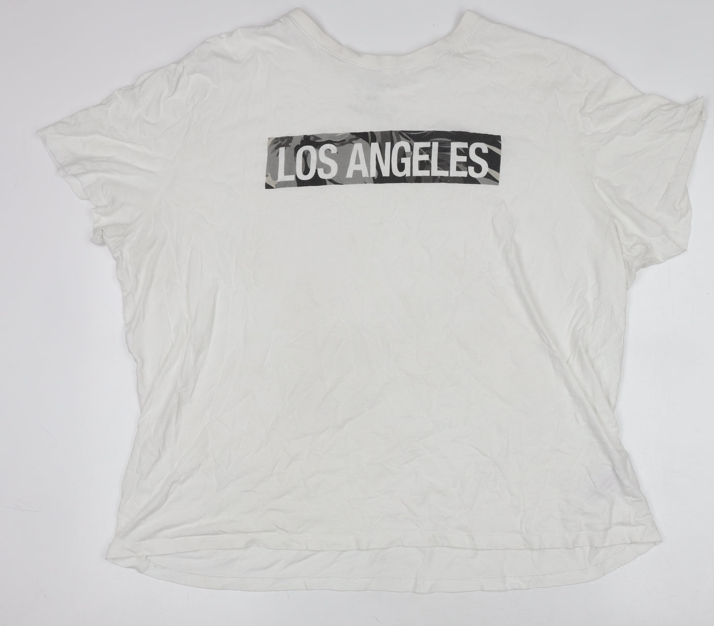Primark Men’s White Los Angeles Regular Fit 2XL Graphic T-Shirt