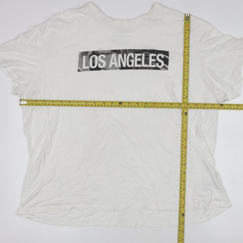 Primark Men’s White Los Angeles Regular Fit 2XL Graphic T-Shirt