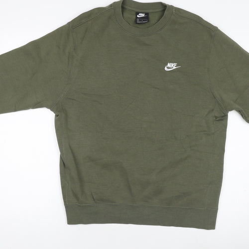 Nike Unisex Green Crew Neck Pullover Jumper Fleece M
