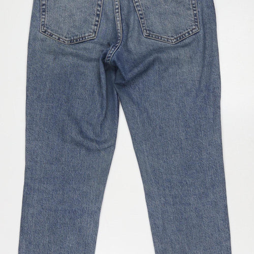 Topshop Women’s Blue High Rise Straight Jeans W28 L32 Cotton Denim